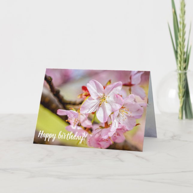 Carte Un Magnifique Ensemble De Fleurs De Sakura Rose Au (Devant)