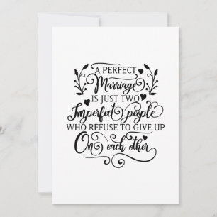 Carte Un mariage parfait est juste deux personnes imparf