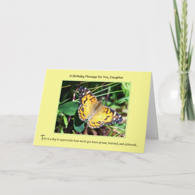 Carte Un message d'anniversaire pour vous, fille (Devant)