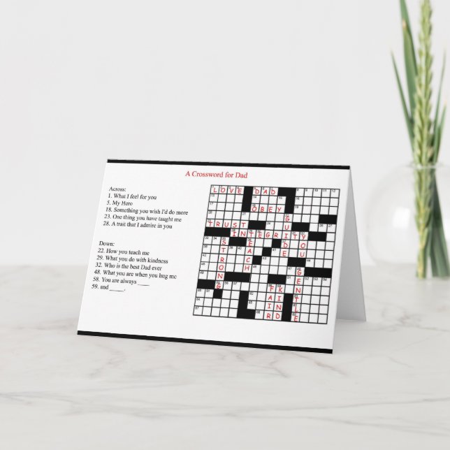Carte Un mot de passe pour papa (Devant)