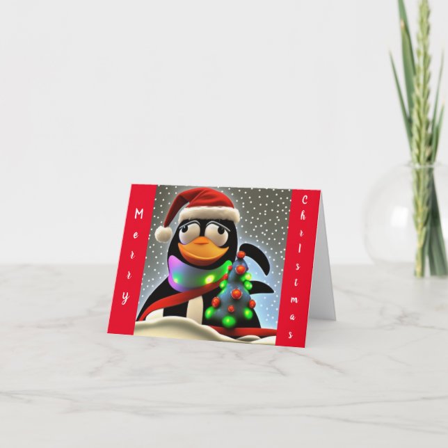 Carte Un Noël de pingouin (Devant)