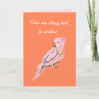 Carte Un oiseau classique à un autre, son anniversaire a