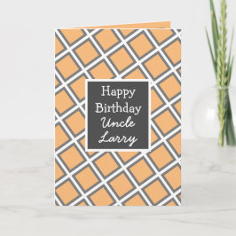 Carte Un oncle d'anniversaire personnalisé moderne