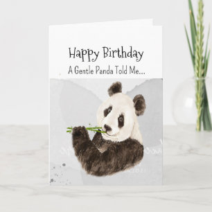 Carte Un Panda Ours Personnalité Anniversaire Animaux Am