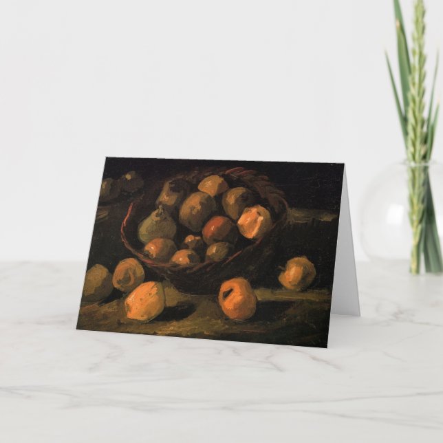 Carte Un panier de pommes par Vincent van Gogh (Devant)