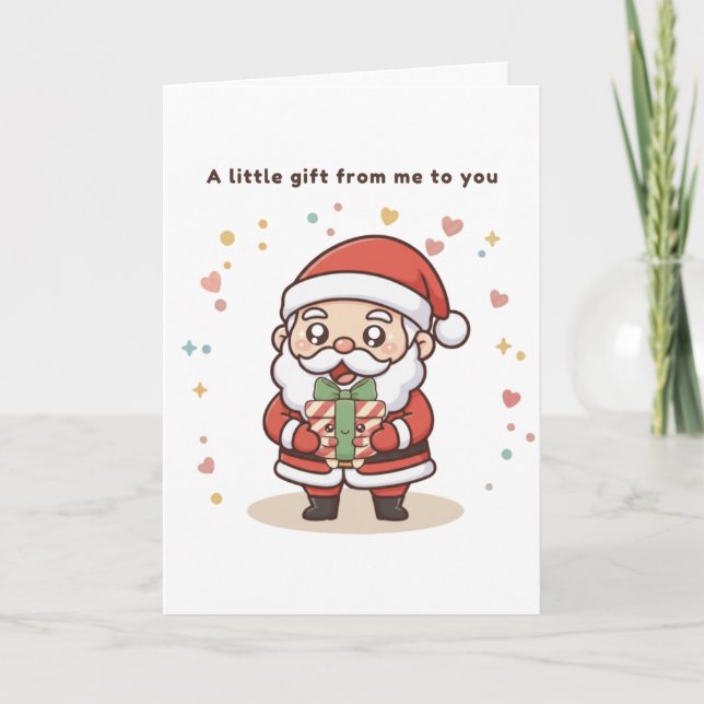 Carte Un petit cadeau de moi au Puchi Dōshi Santa Card (Devant)
