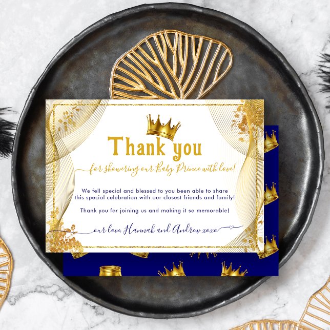 Carte Un petit Merci de Baby shower Prince (Créateur téléchargé)