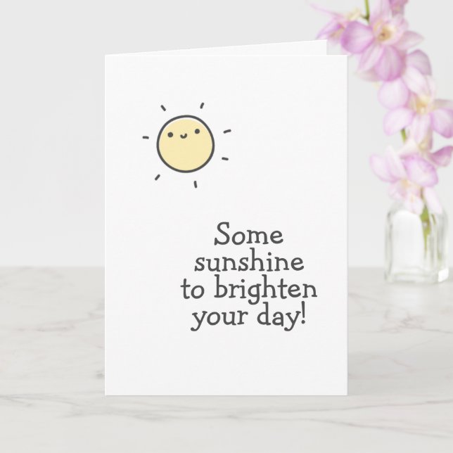 Carte Un peu de soleil pour égayer votre journée! (Orchidée)