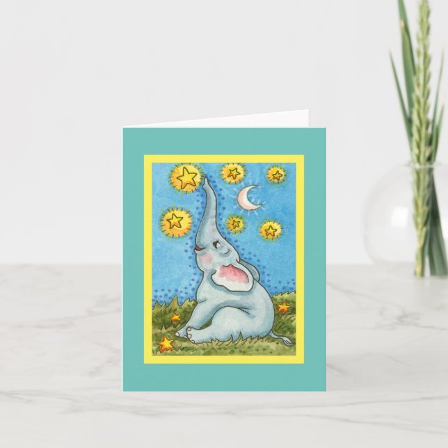 Carte UN PEU D'ÉLÉPHANT ATTEINTE POUR LES ÉTOILES Vierge (Devant)