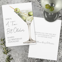 Un peu plus âgé Martini Joyeux Anniversaire