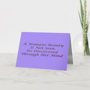 Carte Un poème de message pour la beauté des femmes insp