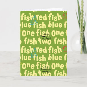 Carte Un Poisson Deux Poissons Typographie Motif
