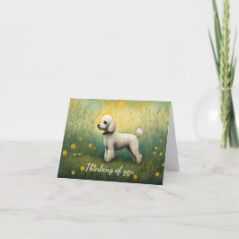 Carte Un Poodle Adorable Dans L'Ombre Pensant De Vous