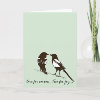 Carte Un pour la peine, deux pour la joie - Magpies