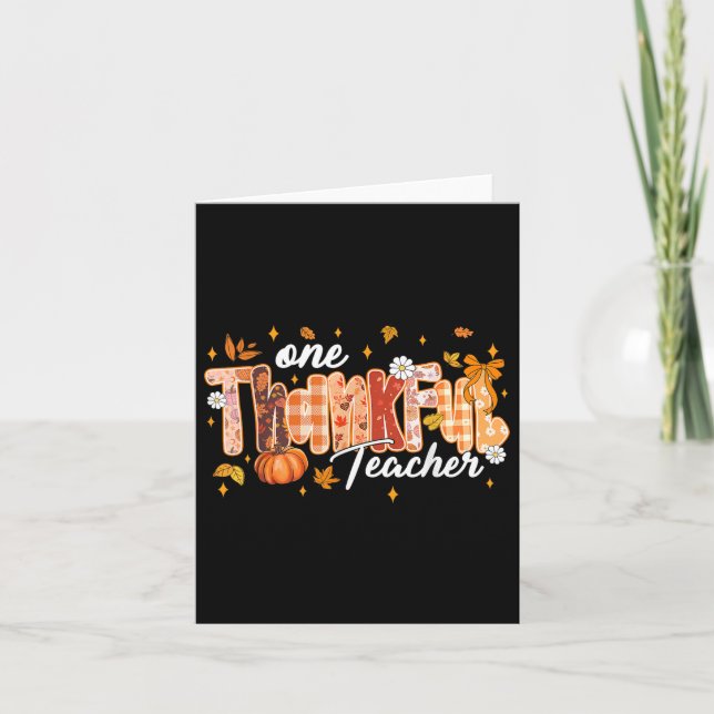 Carte Un Professeur Remercié Thanksgiving Citrouille Aut (Devant)