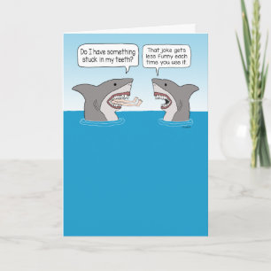 Carte Un requin drôle qui fait une mauvaise blague Anniv
