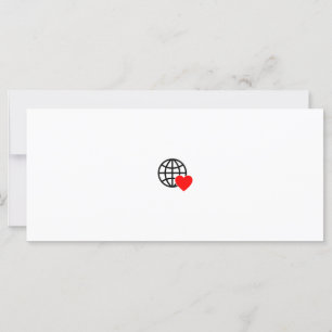Carte Un symbole de cœur rouge créé avec des lignes liss