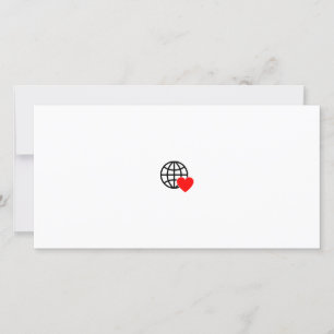 Carte Un symbole de cœur rouge créé avec des lignes liss