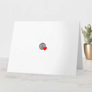 Carte Un symbole de cœur rouge créé avec des lignes liss