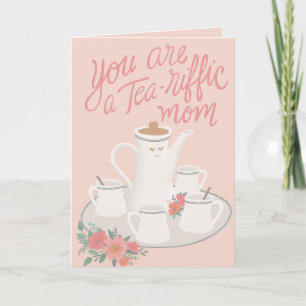 Carte Un Tea-riffic Maman's Mother's Day tea set design