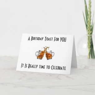 Carte UN TOAST À VOTRE "40ème" POUR IL NE VIENT QU'UNE F