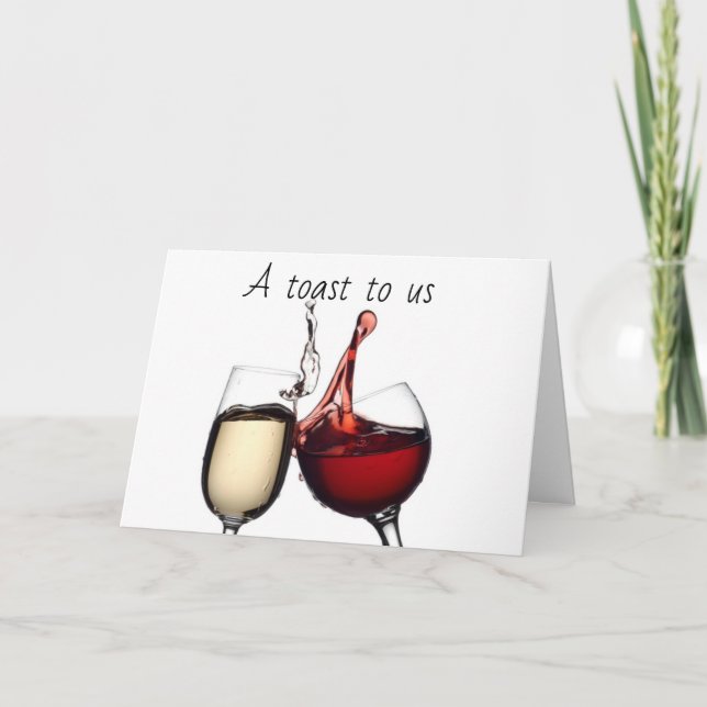 CARTE **UN TOAST POUR NOUS** SUR NOTRE "ANNIVERSAIRE MUT (Devant)