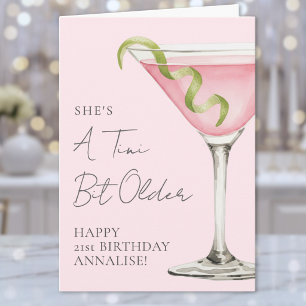 Carte Un tout petit peu plus vieux Martini Joyeux Annive