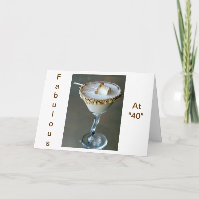 CARTE UN TRAIT À "40" PARCE QUE VOUS ÊTES "SUCRÉ" (Devant)