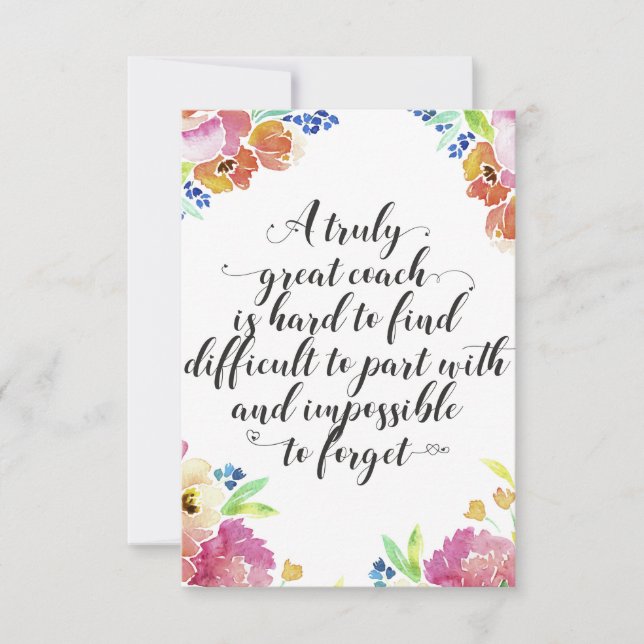 Carte Un très bon devis d'entraîneur Entraîneur merci ca (Devant)