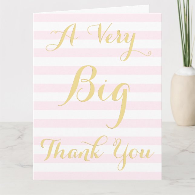 Carte Un très grand Merci moderne et élégant (Devant)