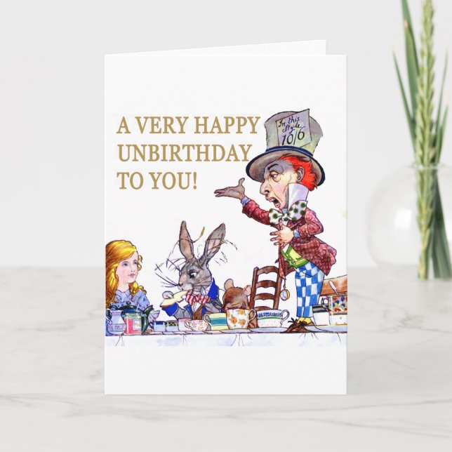 Carte Un Unbirthday heureux à vous (Devant)
