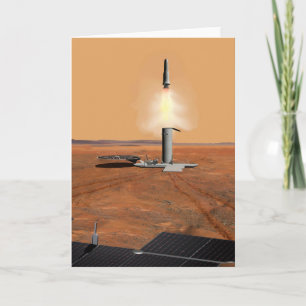 Carte Un Véhicule Ascent Quittant Mars. 2