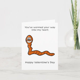Carte Un ver dans mon coeur, Heureuse Sainte-Valentin