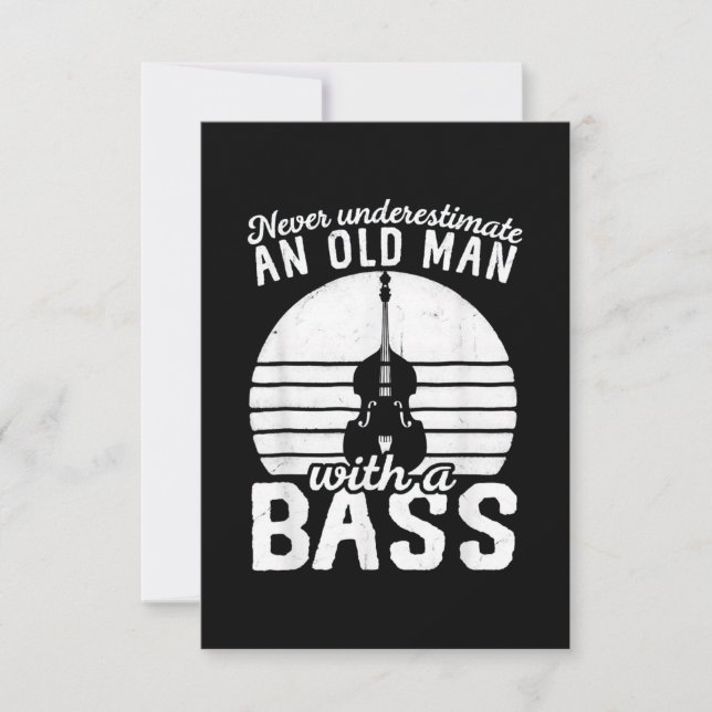 Carte Un Vieux Homme Avec Une Basse (Devant)