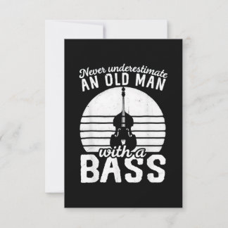 Carte Un Vieux Homme Avec Une Basse