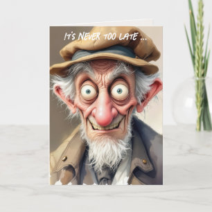Carte Un Vieux Homme Fou Pour Avoir Plus D'Anniversaire