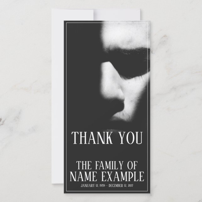 Carte Un visage endormi à mi-ombre (Devant)