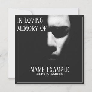 Carte Un visage endormi dans une demi-ombre