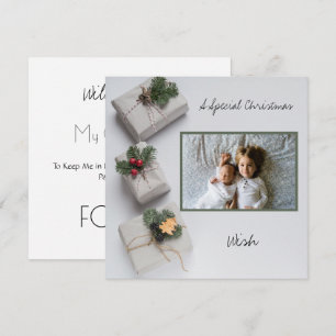 Carte Un voeu de Noël à Godparent Photo de frère