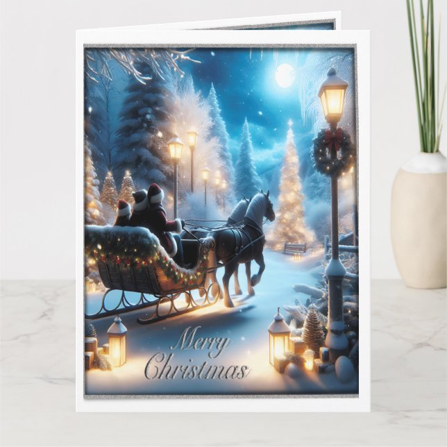 Carte Un voyage de Noël en famille (Devant)