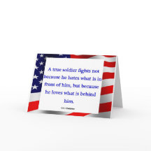 Carte "Un vrai soldat"