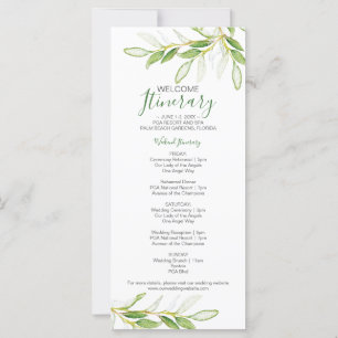 Carte Un week-end Mariage verdoyant pour les clients