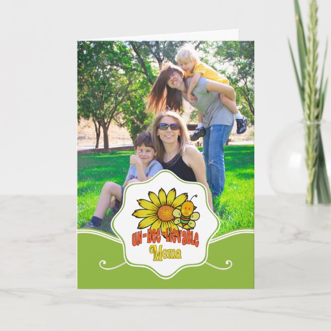 Carte Unbelievable Mema Sunflowers (Devant)