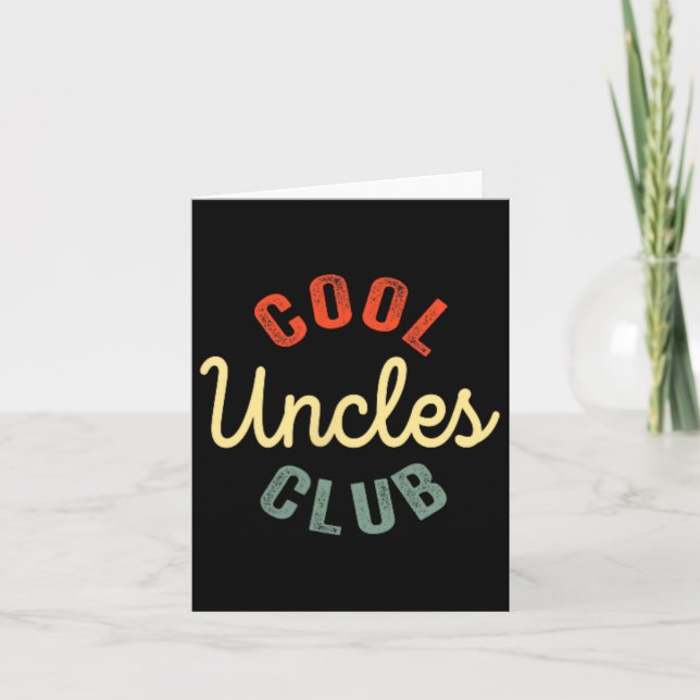 Carte Uncles Club Meilleur Oncle Jamais Drôle Fête des p (Devant)