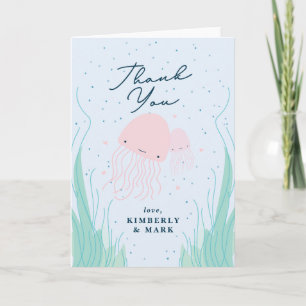 Carte Under the Sea Jellyfish Baby Shower Thank You