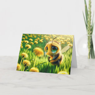 Carte Une abeille à miel pleine de larmes pour penser à 