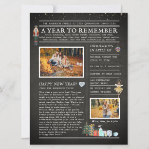 Carte Une année à retenir Lettre de Noël familiale