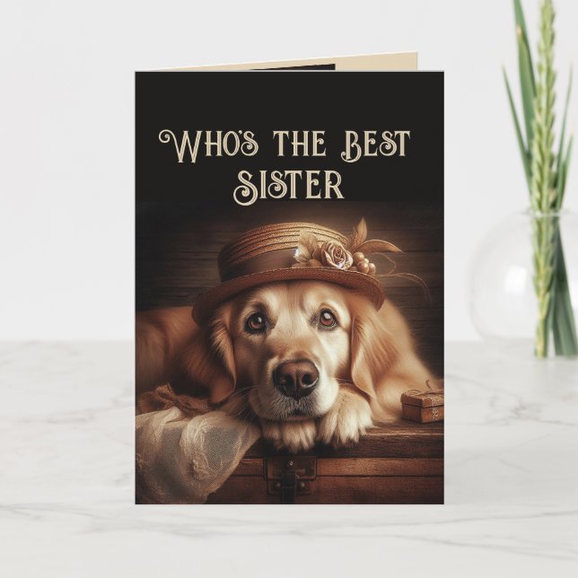 Carte Une année de plus pour être fabuleux chien amusant (Devant)
