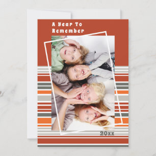 Carte Une année pour se souvenir de Chevron Christmas Ho