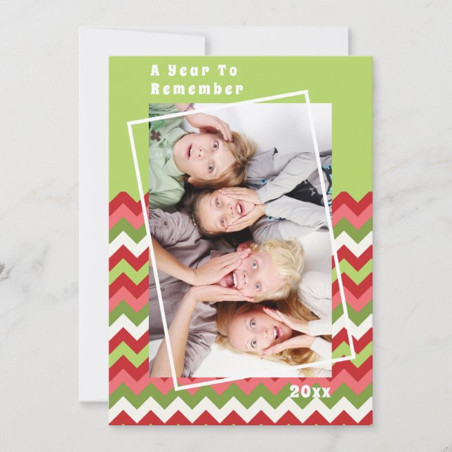 Carte Une année pour se souvenir de Chevron Christmas Ho (Devant)